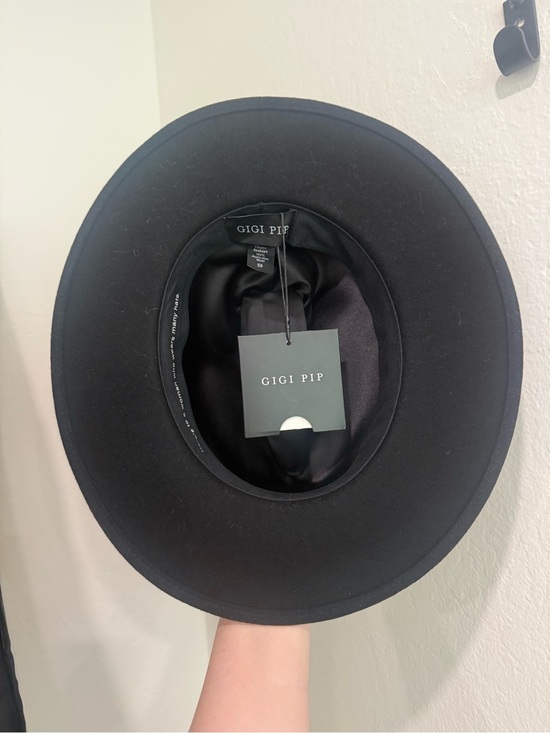 NWT Gigi Pip Wes Fedora Black size M/L 59 NWT Gigi Pip Wes Fedora Black size M/L 59 main image 2